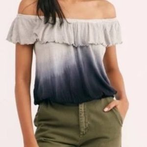 Free People Cora Lee Off the Shoulder Ombré Top